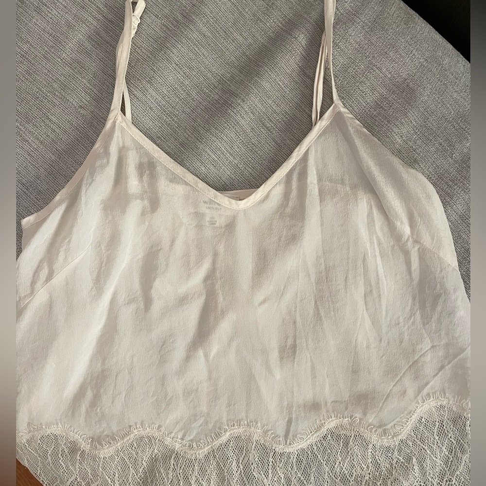 Wilfred Tops - Silk Tank Top with Lace